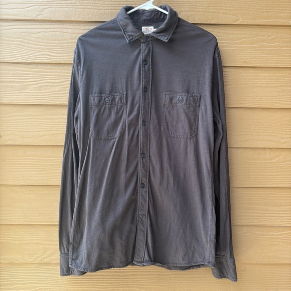 Faherty Organic Cotton Knit Button-Down Shirt Size Medium - Picture 2 of 6